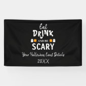 Eet, Drink en ben eng Halloween Spandoek (Horizontaal)