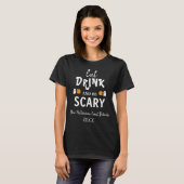 Eet, Drink en ben eng Halloween T-shirt (Voorkant volledig)