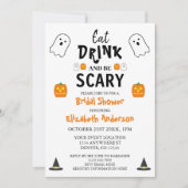Eet, Drink en ben eng Halloween Vrijgezellenfeest Kaart (Voorkant)