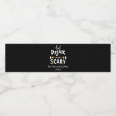 Eet, Drink en ben eng Halloween Waterfles Etiket (Enkel label)