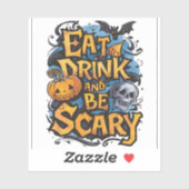 Eet, Drink en ben eng Sticker (Vel)