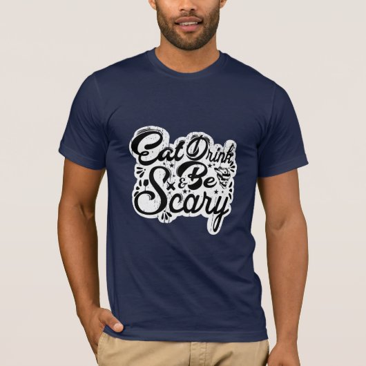 Eet, Drink en ben eng T-shirt (Voorkant)