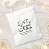 Eet, Drink en ben Gedwongen Gepersonaliseerde Wedd Bedankzakje (Geknipt)