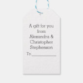 Eet, Drink en ben Gedwongen Gepersonaliseerde Wedd Cadeaulabel (Achterkant)