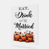 Eet, Drink, en ben getrouwd bruiloft Acryl Bord (Hoek)