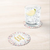 Eet Drink en ben getrouwd bruiloft bar Kartonnen Onderzetters (Insitu)