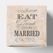 Eet Drink en ben getrouwd bruiloft gunst doos Bedankdoosjes (Bovenkant)