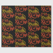 Eet Drink en ben het Scary-Text Pattern van het On Cadeaupapier (Vlak)