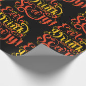 Eet Drink en ben het Scary-Text Pattern van het On Cadeaupapier (Hoek)