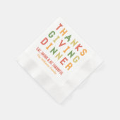 Eet Drink en ben het Thankful Citaat van de Thanks Servetten (Hoek)