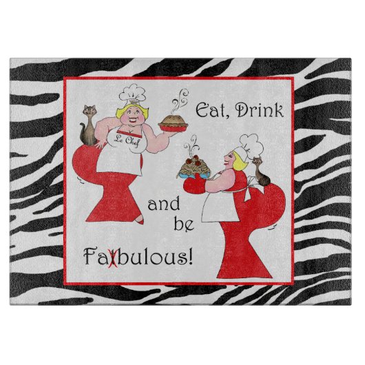 "Eet, Drink en ben vetbulusachtig!" Snijplank (Voorkant)