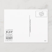 Eet Drink en ben zeer smerig elegant design Feestdagenkaart (Achterkant)