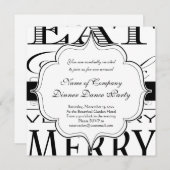 Eet Drink en ben zeer smerig elegant design Kaart (Voorkant / Achterkant)