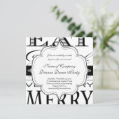 Eet Drink en ben zeer smerig elegant design Kaart (Staand voorkant)