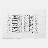 Eet Drink en ben zeer smerig elegant design Theedoek (Horizontaal)