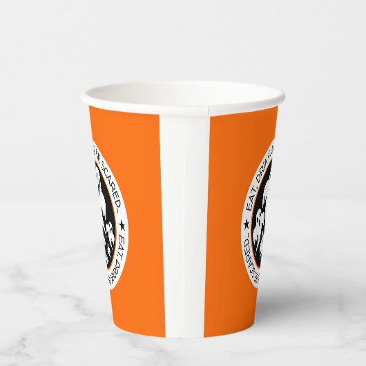 Eet, drink en bespaar de aanwezigheid van Hallowee Papieren Bekers (Rechts)