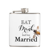 Eet-Drink en bijenhuwelijk Heupfles (Voorkant)
