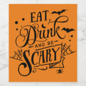 Eet-, Drink- en bleekgeur Wijn Etiket (Enkel label)