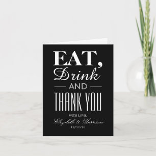Eet, Drink en Dank U Bedankkaart