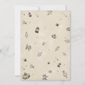 Eet Drink en enge schedel Halloween Party Kaart (Achterkant)