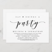 Eet, drink en feest, huwelijksvlucht  kaart (Voorkant / Achterkant)