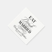 Eet Drink en ga trouwen | Bruiloft Servet (Hoek)