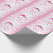 Eet Drink en ga trouwen | Roze bruiloft Cadeaupapier (Hoek)