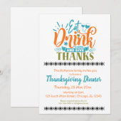 Eet drink en geef bedankt kaart (Voorkant / Achterkant)