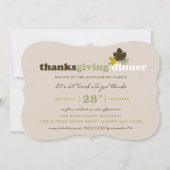Eet Drink en geef Bedankt laat Thanksgiving eten Kaart (Voorkant)