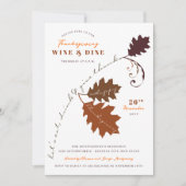 Eet, Drink en geef Bedankt Thanksgiving Dinner Par Kaart (Voorkant)