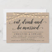 Eet, Drink en gehuwd, bruiloft, Kraft Kaart (Voorkant)