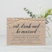 Eet, Drink en gehuwd, bruiloft, Kraft Kaart (Staand voorkant)