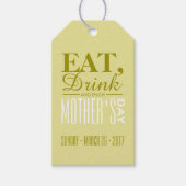 Eet, Drink en geniet van Moederdag Cadeaulabel (Voorkant)