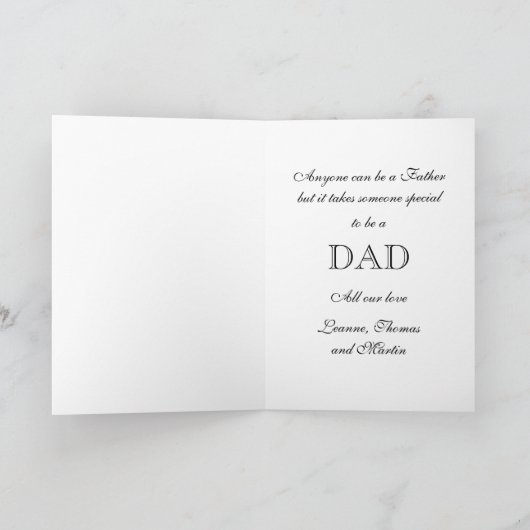 Eet, Drink en geniet van Vaderdag Kaart (Binnen)