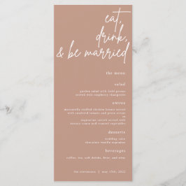 Eet, Drink, En Getrouwd Script Bruiloftsmenu Menu