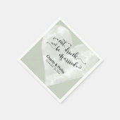 Eet, Drink en getrouwd zijn met White Heart & Sage Servet (Hoek)