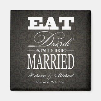 Eet Drink en getrouwd zijn - Save the Date Magneet