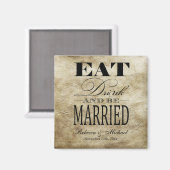 Eet Drink en getrouwd zijn - Save the Date Magneet (Voorkant / Achterkant)