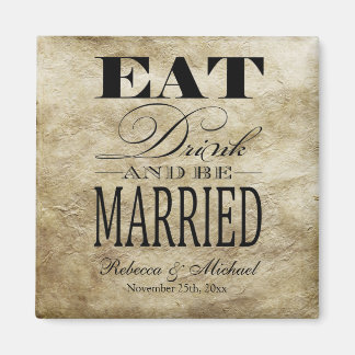 Eet Drink en getrouwd zijn - Save the Date Magneet