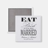 Eet Drink en getrouwd zijn - Save the Date Magneet (Voorkant / Achterkant)