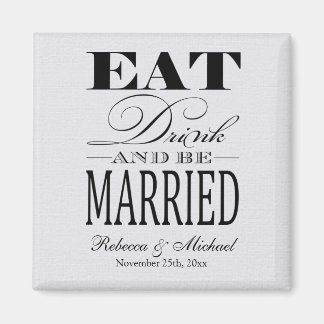 Eet Drink en getrouwd zijn - Save the Date Magneet