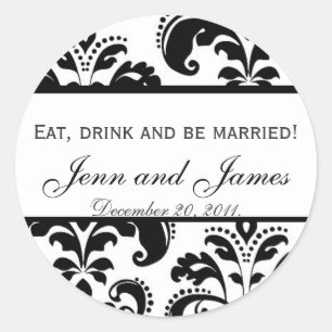Eet, Drink en getrouwde Stickers zijn