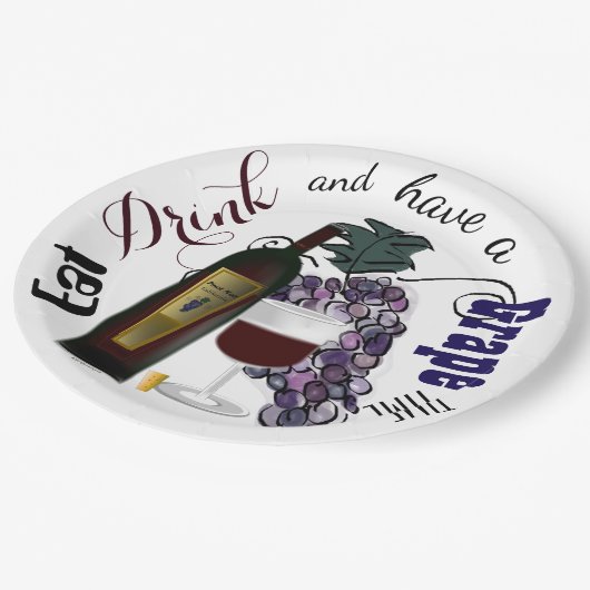 Eet Drink en heb een Grafiektijd Papieren Bordje (Gekanteld)