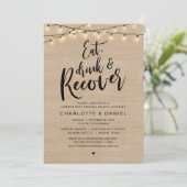 Eet, Drink en herstel, de ochtend na de brunch Kaart (Staand voorkant)