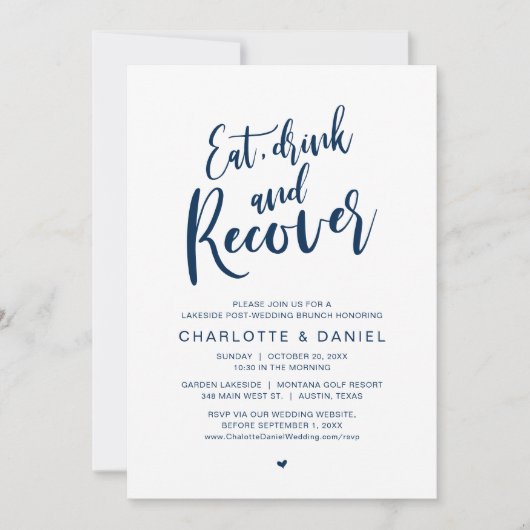 Eet, Drink en herstel, de ochtend na de brunch Kaart (Voorkant)