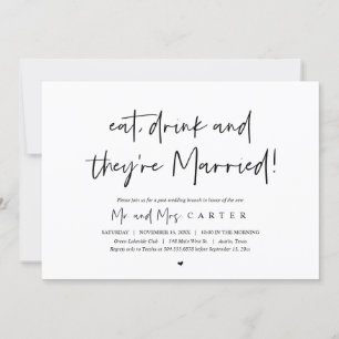 Eet, drink en herstel na de bruiloft kaart