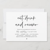 Eet, drink en herstel na de bruiloft kaart (Voorkant)