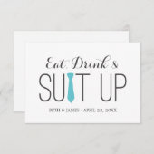 Eet, drink en kleed je aan | Bruidsjonkers Kaart (Voorkant / Achterkant)