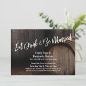 Eet, Drink en ontvangst van houten schachten Kaart (Staand voorkant)