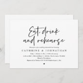 Eet, Drink en repetitie, bruiloft Kaart (Voorkant / Achterkant)